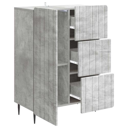Служебен шкаф Бетонно сиво 66 x 34,5 x 91,5 см