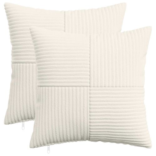 Калъфка за възглавница 2 pcs ALMELO Кремаво 50 x 50 cm кордурой