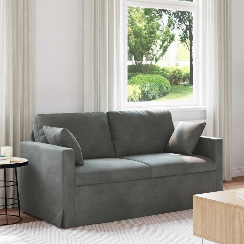 Диван Тъмен сив 158 x 78 x 80 см Кадифе
