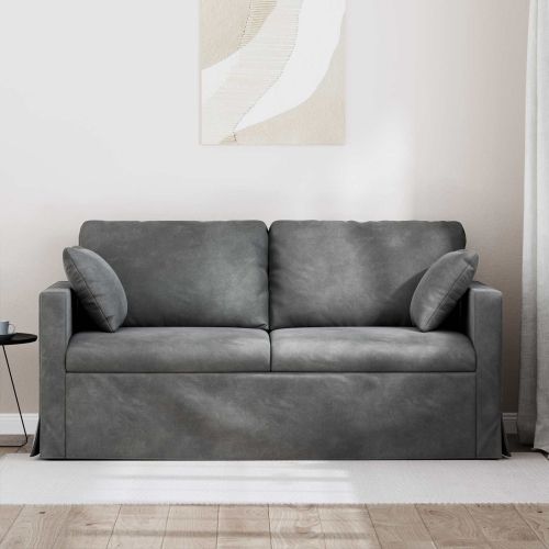 Диван Тъмен сив 158 x 78 x 80 см Кадифе