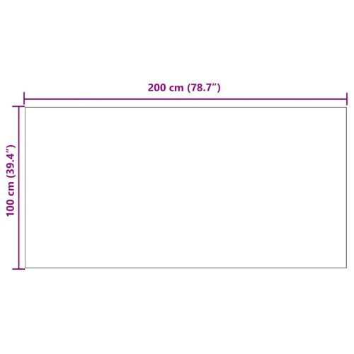 Килим пътека Светлосиво 100 x 200 cm текстил