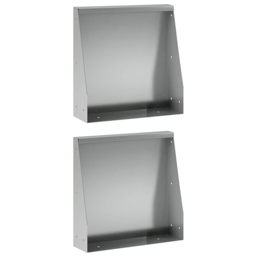 Задържащи стени 2 бр. 40 x 12 x 30 см Поцинкована стомана