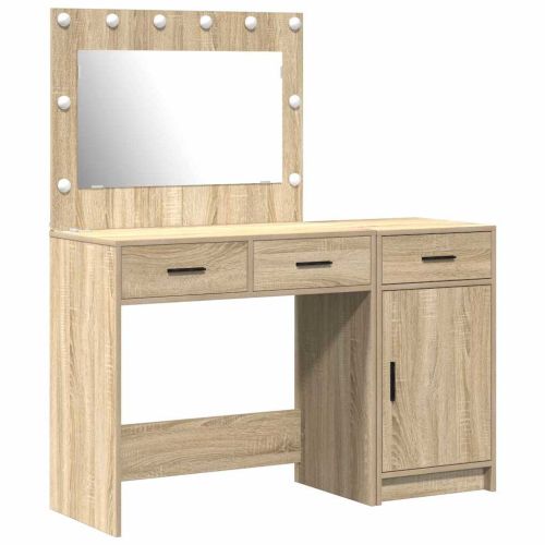 Тоалетка 2 бр. Кафяво 40 x 41 x 75 см Инженерна дървесина