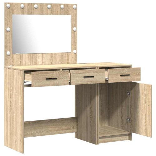 Тоалетка 2 бр. Кафяво 40 x 41 x 75 см Инженерна дървесина