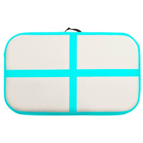 Надуваем дюшек за гимнастика с помпа, 60x100x20 см, PVC, зелен