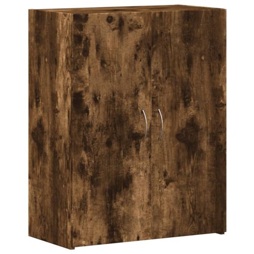 Шкаф за документи, опушен дъб, 60x32x77,5 см, инженерно дърво