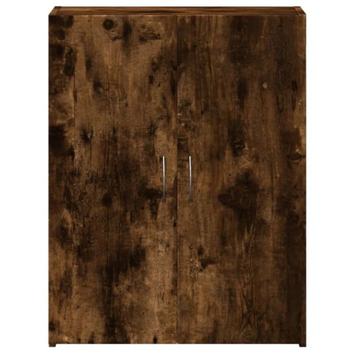 Шкаф за документи, опушен дъб, 60x32x77,5 см, инженерно дърво
