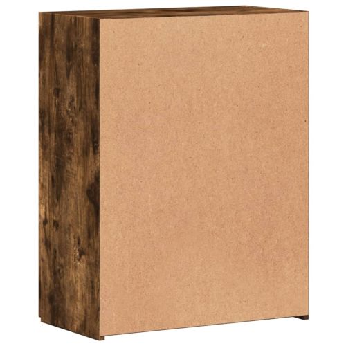 Шкаф за документи, опушен дъб, 60x32x77,5 см, инженерно дърво