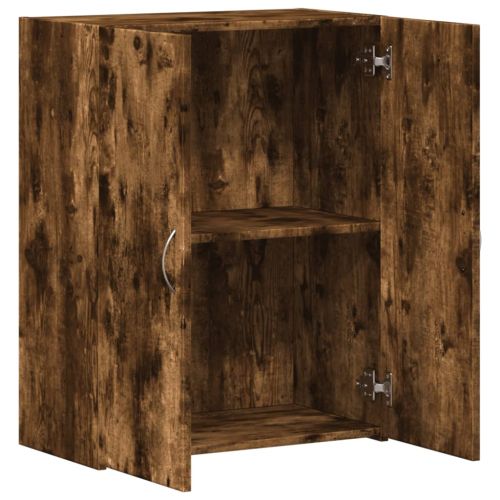 Шкаф за документи, опушен дъб, 60x32x77,5 см, инженерно дърво