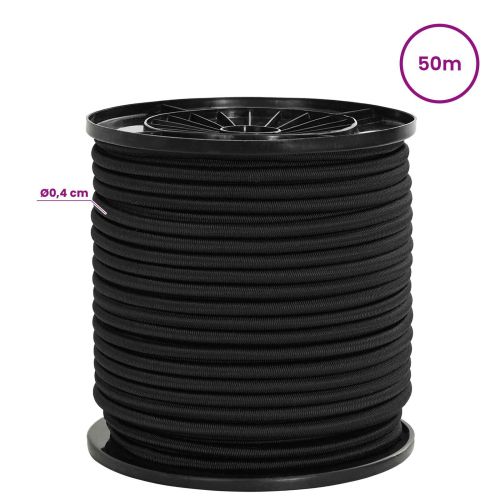 Бунджи въжета 4 mm Черно PP и гума