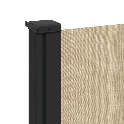 Прибираща се странична тента, бежова, 100x300 см