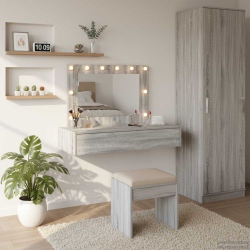 Тоалетка Сив 100 x 40 x 70 см Инженерна дървесина