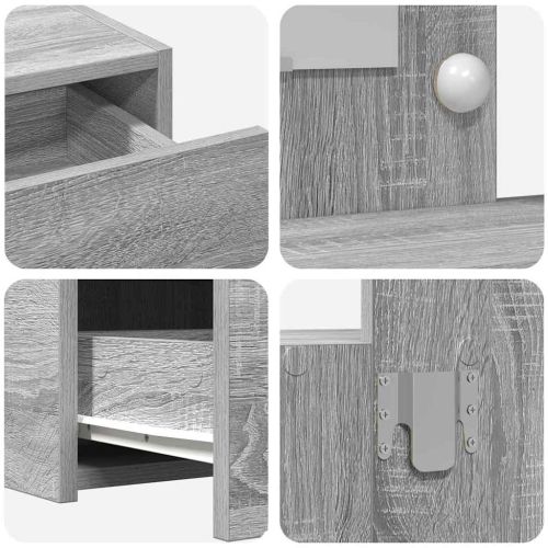 Тоалетка Сив 100 x 40 x 70 см Инженерна дървесина