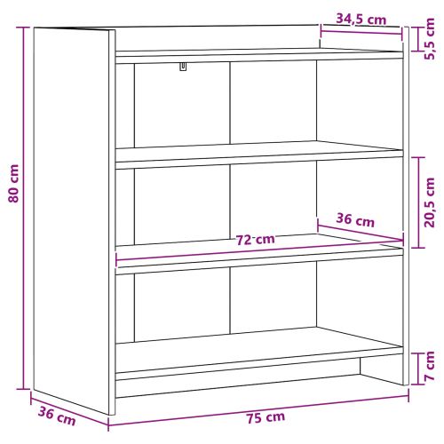 Служебен шкаф Старо дърво 75 x 36 x 80 см Инженерна дървесина
