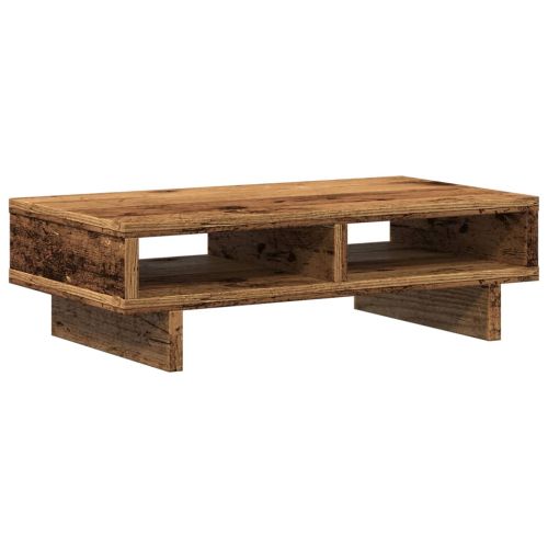 Поставка за монитор, старо дърво, 50x27x15 см, инженерно дърво