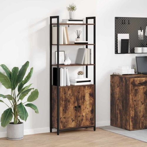 Шкаф за книги 6 нива 60 x 24 x 161 см Инженерна дървесина