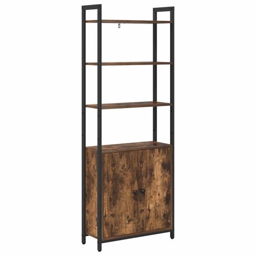 Шкаф за книги 6 нива 60 x 24 x 161 см Инженерна дървесина