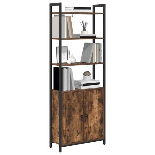 Шкаф за книги 6 нива 60 x 24 x 161 см Инженерна дървесина