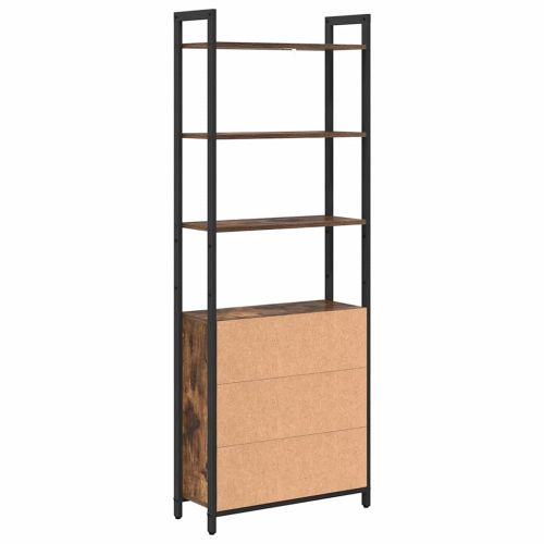 Шкаф за книги 6 нива 60 x 24 x 161 см Инженерна дървесина
