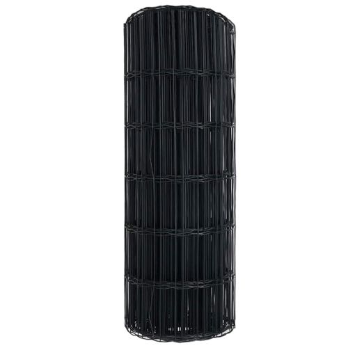Европейска ограда 0,4 x 10 м Желязо с PVC покритие Сиво
