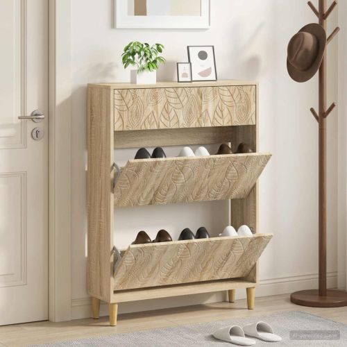 Шкаф за обувки DELFT 78 x 24 x 103 см Инженерна дървесина