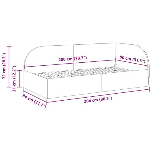 Ъглова рамка за легло Жълто 80 x 200 cm Кадифе