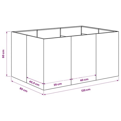 Градинска саксия Маслиненозелено 120 x 80 x 60 см