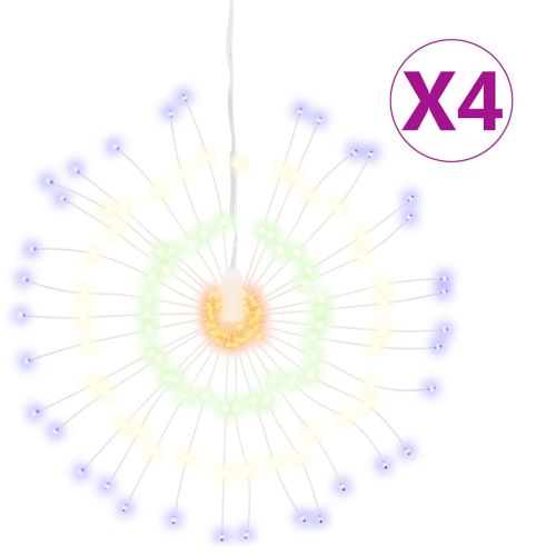 Коледни звездни светлини 140 LED 4 бр многоцветна 17 см