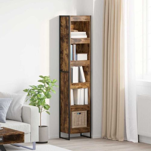 Шкаф за книги 40 x 30 x 189,5 см Инженерна дървесина Димящ дъб