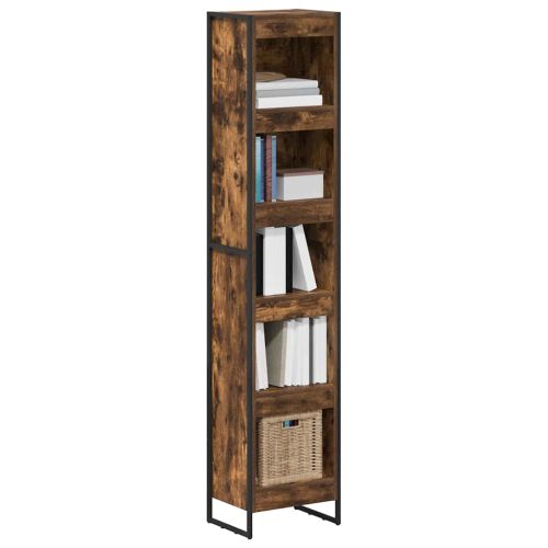 Шкаф за книги 40 x 30 x 189,5 см Инженерна дървесина Димящ дъб