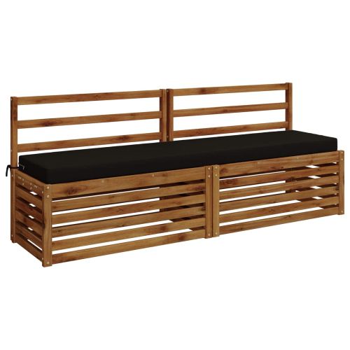 Възглавница за пейка SOEST 100% полиестер Черно 180 x 40 x 8 см