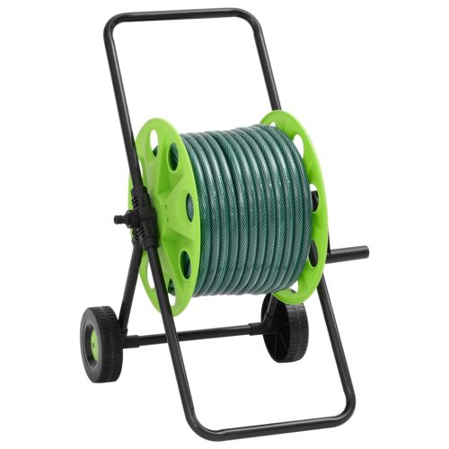 Макара за маркуч количка с 30 м зелен маркуч PVC