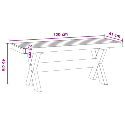 Пейка за хранене NOAIN 120 x 41 x 45 см Масивна боровина