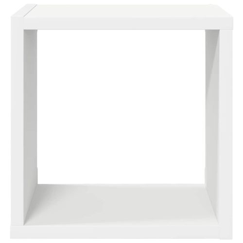 Стенни кубични рафтове, 2 бр, бели, 26x15x26 см