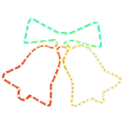 Фигура Коледни звънчета със 72 светодиода, 50x56 см