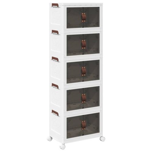 Кутия за съхранение с колела на 5 нива 28 L 48,5x29,5x139 cm