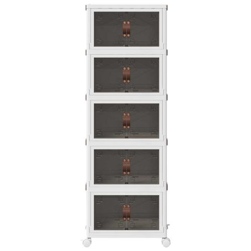 Кутия за съхранение с колела на 5 нива 28 L 48,5x29,5x139 cm