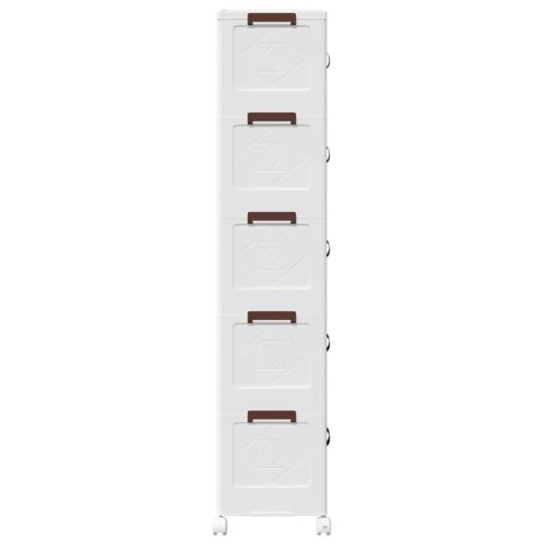 Кутия за съхранение с колела на 5 нива 28 L 48,5x29,5x139 cm