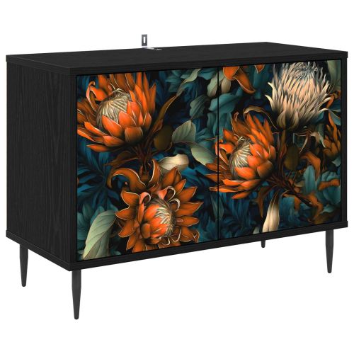 ТВ шкаф LOCHEM 69 x 33 x 50,5 см Черен дъб Инженерна дървесина