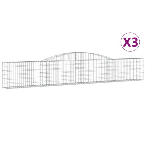 Габионни кошници арка 3 бр 400x30x60/80 см поцинковано желязо