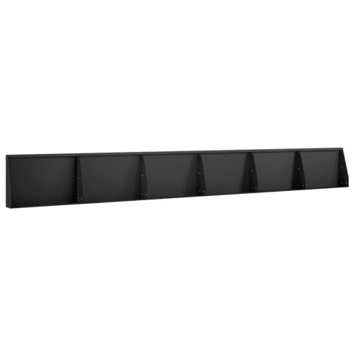 Задържащи стени 6 бр. 60 x 12 x 30 см Стомана Черно