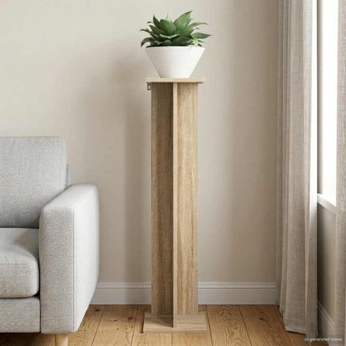 Стойка за растения Дъб сонома 25 x 25,5 x 100,5 см