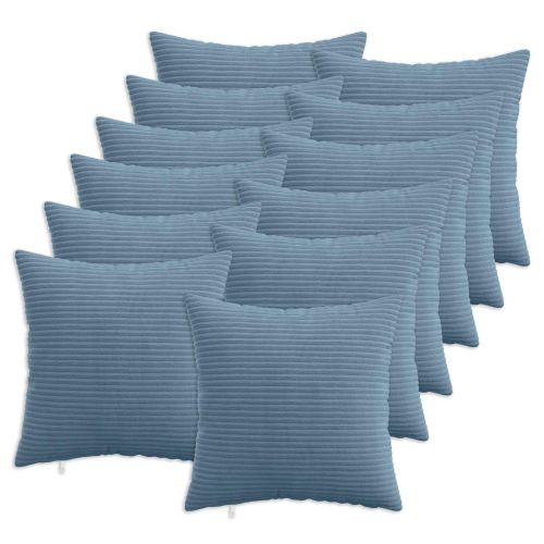 Калъфка за възглавница 12 pcs HEERLEN Синьо 40 x 40 cm кордурой