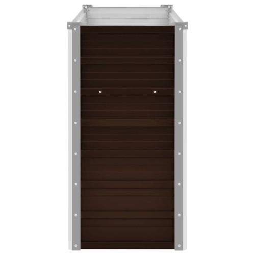 Градинска висока леха кафява 160x40x77 см поцинкована стомана