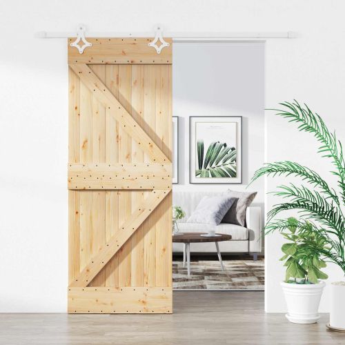 Преплъзваща се врата Естествено и бяло 80 x 210 cm