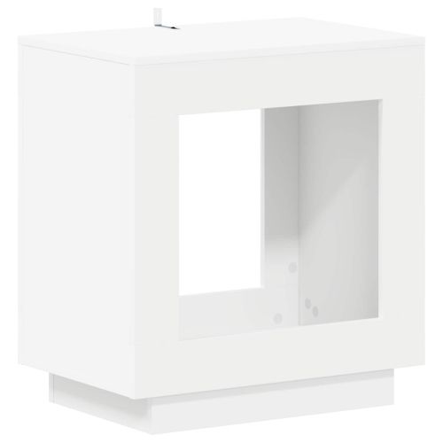 Странична маса Бяло 60 x 40 x 65 см Инженерна дървесина