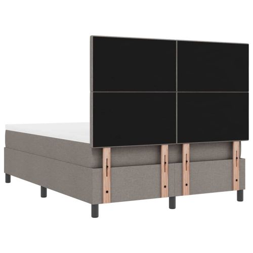 Легло с пружинирана основа с таблото Таупе 160 x 200 cm текстил