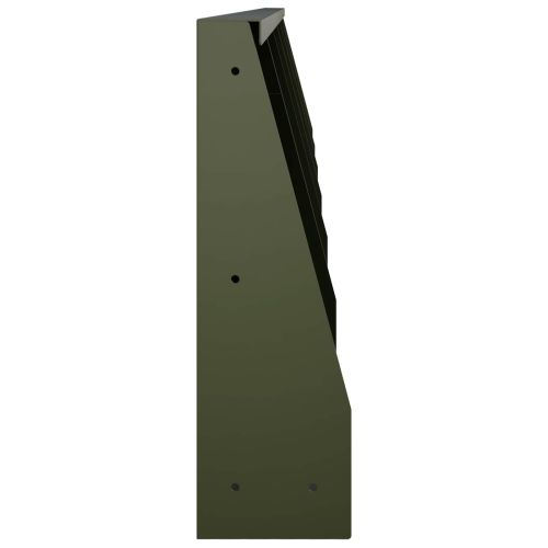 Задържащи стени 6 бр. 40 x 12 x 40 см Стомана Маслиненозелено