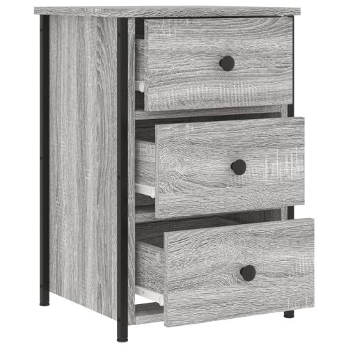 Нощни шкафчета 2 бр сив сонома 40x36x60 см инженерно дърво