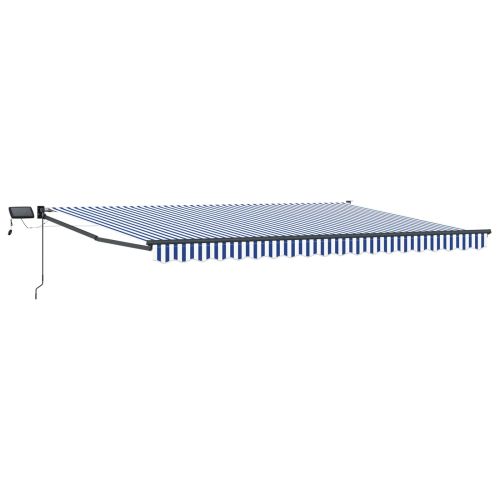 Ръчен изтеглящ сенник с LED светлини 4 x 2 m